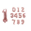 GLOBO NUMERO METALIZADO 6" (15 CM) ROSE GOLD