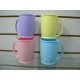 TAZA PLASTICA COLOR PASTEL 10X8