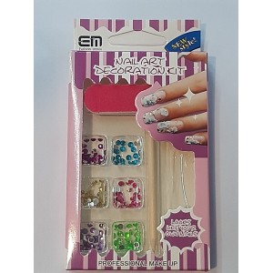 SET APLIQUES PARA U&Ntilde;AS CON LIMA Y PALITO NARANJO
