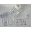 PAPEL FOIL CON DISE&Ntilde;O PARA DECORAR U&Ntilde;AS 1 MT