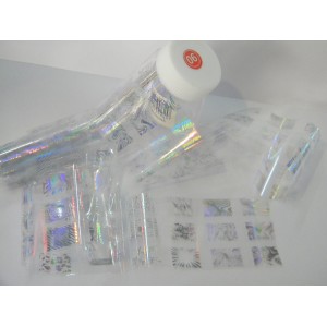 PAPEL FOIL CON DISE&Ntilde;O PARA DECORAR U&Ntilde;AS 1 MT