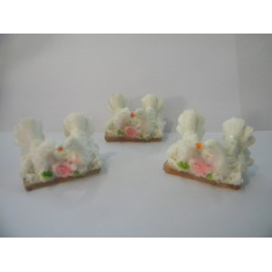 PAREJA DE TORTOLITAS CON GIBRE 4 CM