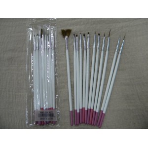 SET PINCELES PARA DECORAR U&Ntilde;AS X 12U