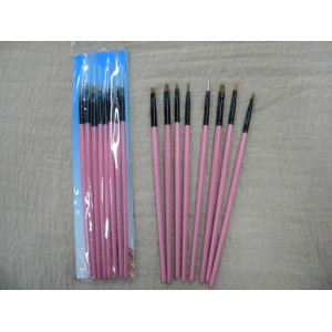 KIT DE PINCELES X 8 PARA DECORAR U&Ntilde;AS