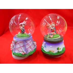 ADORNO MUSICAL VIDRIO  Y RESINA A CUERDA-oferta-
