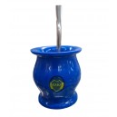 MATE FUTBOL BOCA CON BOMBILLA ACERO