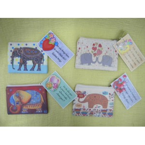 MONEDERO ELEFANTES 11X9 CON CIERRE