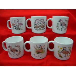TAZA MUG FLAMENCOS CERAMICA