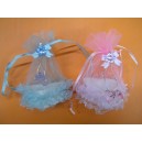 BOLSITA ORGANZA CON BASE CORAZON C/APLIQUES