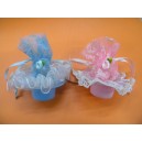 BOLSITA ORGANZA CON BASE SOMBRERITO PLAST.
