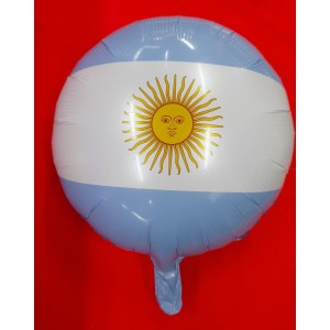 GLOBO 45 CM METALIZADO BANDERA ARGENTINA