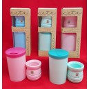 SET X 2 PZAS  MATE AMARGO COLOR LISO EN CAJA