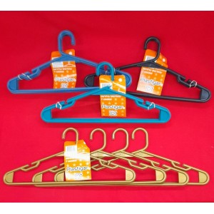 PERCHA X 4 PLASTICAS ADULTO