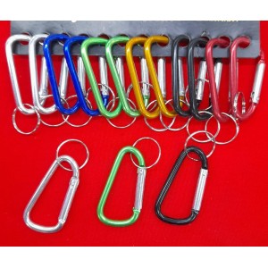 LLAVERO TIPO MOSQUETON CHICO 6 CM  METAL COLOR