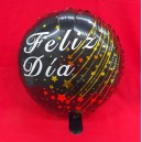 GLOBO 45 CM FELIZ CUMPLEA&Ntilde;OS NEGRO