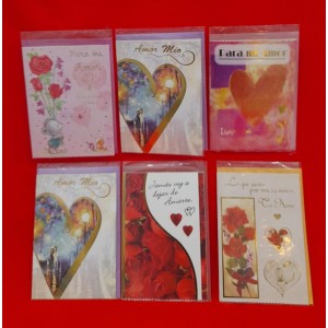 TARJETA TRIPLE CON SOBRE  AMOR