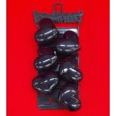 COLITAS X6 CORAZON ELASTICO NEGRAS