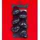 COLITAS X6 CORAZON ELASTICO NEGRAS