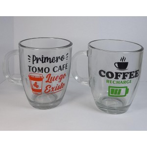TAZA DE VIDRIO CAFE Y DESEO