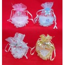  BOLSITA ORGANZA BASE CORAZON C/DIGE Y APLIQUE