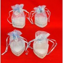 BOLSITA ORGANZA LISA CELESTE BASE CORAZON