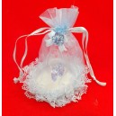  BOLA ORGANZA BASE REDONDA PLASTICA CELESTES