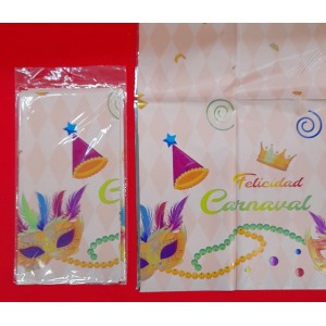 MANTEL METALIZADO 137X183 ESTAMPADO ANTIFAZ