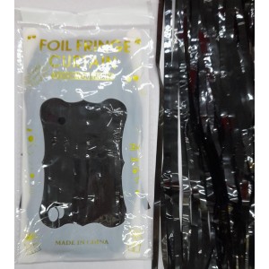 CORTINA 1X2 MTS METALIZ NEGRA