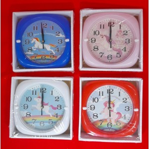 RELOJ DE PARED 16 CM UNICORNIO