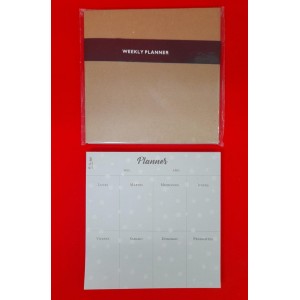 PLANNER SEMANAL 55 HOJAS  18X18 CM