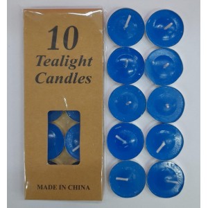 VELAS X 10U DE NOCHE AZULES