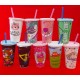 VASO INFANTIL TAPA PLANA  Y SORBETE