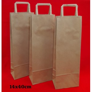 BOLSA PARA 1 BOTELLA COLOR MADERA 14X40