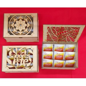 CAJA MADERA PARA TE 9 DIVISIONES 31X11X8-TG