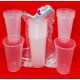  SET X 10 VASOS GEO TRANSPARENTES 500CC