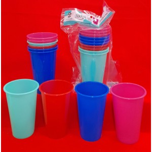 SET X 10 VASOS GEO 500CC COLORES SURTIDOS