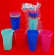 SET X 10 VASOS GEO 500CC COLORES SURTIDOS