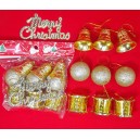 ADORNOS NAVIDE&Ntilde;OS X 10 SURT. DORADOS