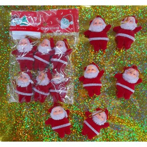 PAPA NOEL 5 CM ROJOS X 6U EN BOLSA 
