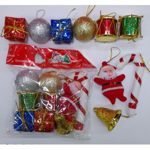 ADORNOS NAVIDE&Ntilde;OS X 9 SURTIDO COLOR