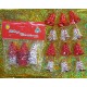 CAMPANITAS 3 CM X 12 ROJAS Y PLATEADAS