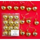  BOLAS NAVIDEÑAS N° 3 X 12U DORADAS EN CAJA PVC
