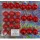 BOLAS NAVIDEÑAS XN°3 X 12 ROJAS CAJA PVC