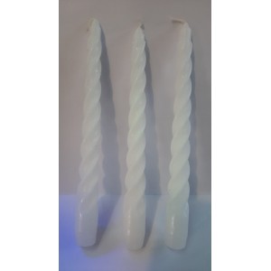VELAS TORNEADAS 20 CM BLANCAS