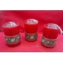 VELONCITO NAVIDE&Ntilde;OS 5 CM ROJOS