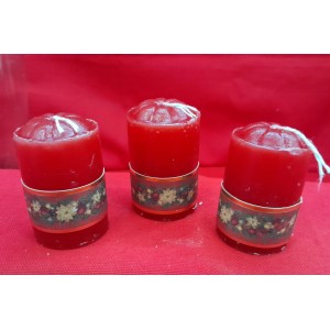 VELONCITO NAVIDE&Ntilde;OS 5 CM  ROJOS