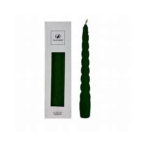 VELA TORNEADA VERDE 20 CM