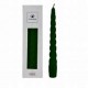 VELA TORNEADA VERDE 20 CM