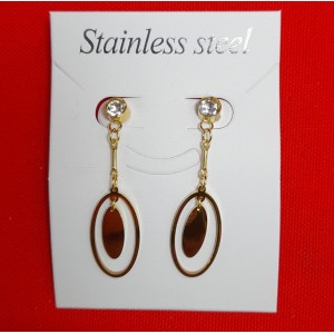 ARO ACERO DORADO COLGSNATE C/STRASS