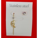  ARO DE ACERO DORADO COLGANTE